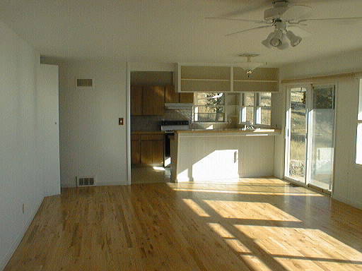 Living room facing kitchen
